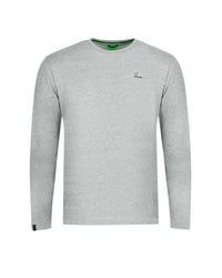 Camiseta Minimal de manga larga - Gris Jaspeado