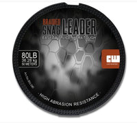 Líder trenzado antienganches - 50m - 80lb - Verde musgo