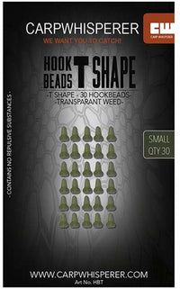 Cuentas para Anzuelo - Forma de T - Verde Alga - 30 unidades