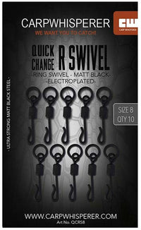 Giratorio con anilla de cambio rápido - 10 unidades