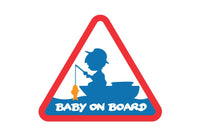 Baby on Board - Pegatina para coche - Estilo pescador