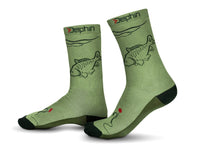 Happy Fishing - Calcetines para carpa - Cómodos - Talla 41-46 - Verde