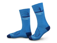 Happy Fishing - Calcetines - Cómodos - Talla 41-46 - azul