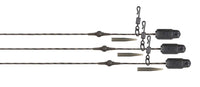 Edges Naturals Heli-Clip Rigs - Núcleo de Cobre de 50lb - 3 piezas - Kant-en-Klare Heli Leaders