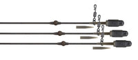 Edges Tuff Tungsten Tubing Heli-Clip Rigs - 3 uds - Para montajes helicóptero