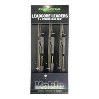 Leader de plomo - 100cm - Clip de plomo - 3 unidades