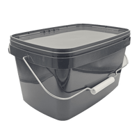 Cubo Gris - 5L - Con asa - Plástico Reciclado