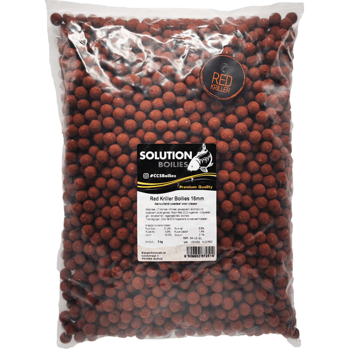 CC Solution Boilies Premium Range - Red Kriller Boilies - 5KG - rood - KarperCentrale