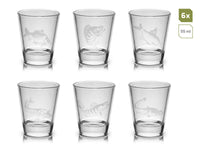 Pescadores - Vasos de chupito con diseños de peces
