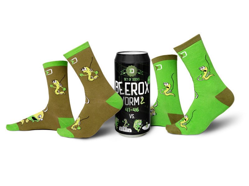 BEEROX - Worm - Caja de regalo - calcetines  