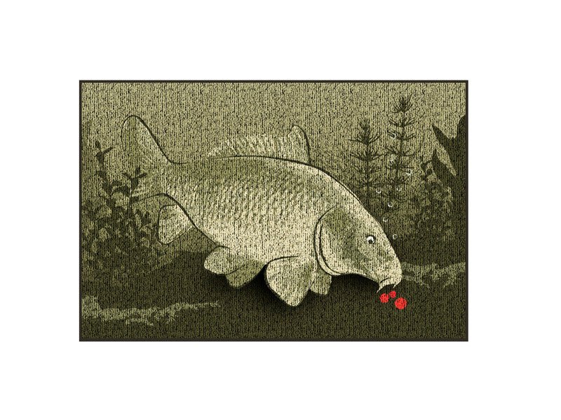 CatchME Carp Tappetino - Zerbino - Compatto - Antiscivolo - 60x40 cm