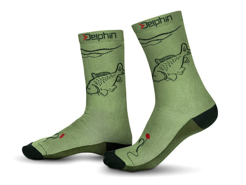 Delphin Happy Fishing - Karper Sokken - Comfortabel - Maat 41 - 46 - Groen - KarperCentrale