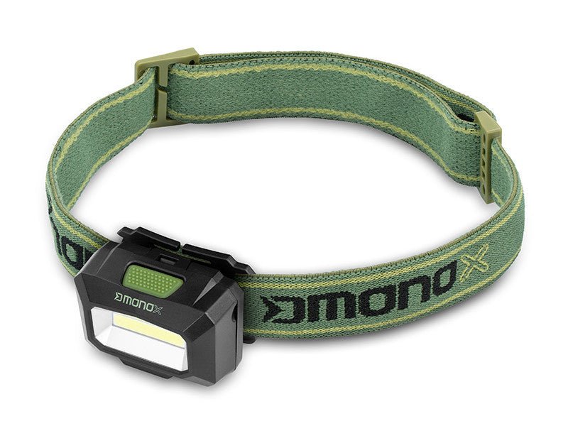 MonoX - Linterna frontal - LED blanco y verde