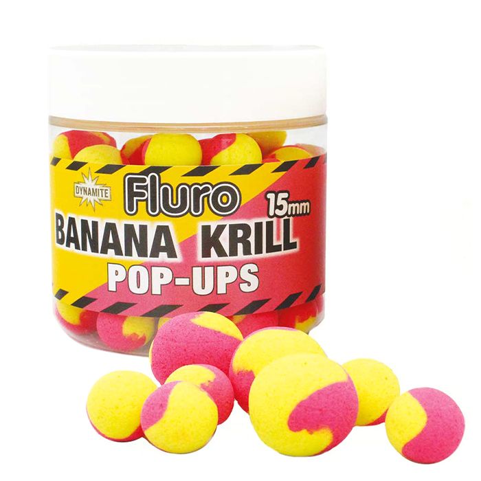 Fluro Two Tone Pop-Ups - 15mm - Krill & Banana