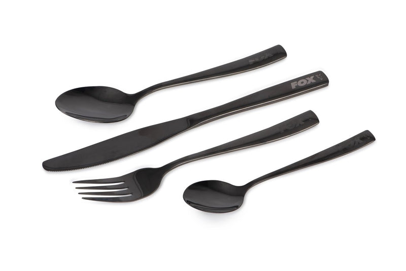 Set de cubiertos de acero inoxidable negro para cocina
