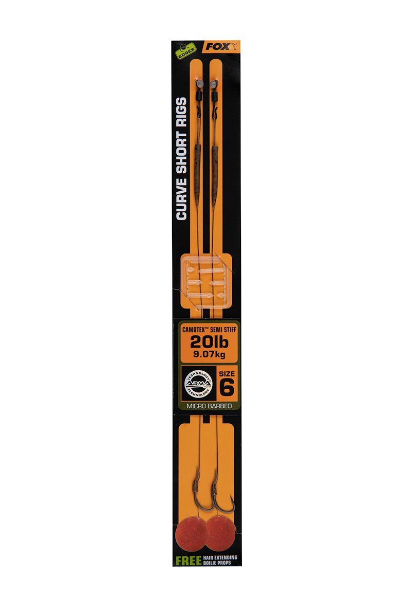 Fox Edges Curve Short Camotex Semi Stiff Ready Rigs - dé KarperCentrale