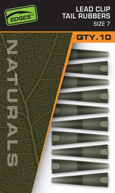 Fox Edges Naturals Lead Clip Tail Rubbers - dé KarperCentrale