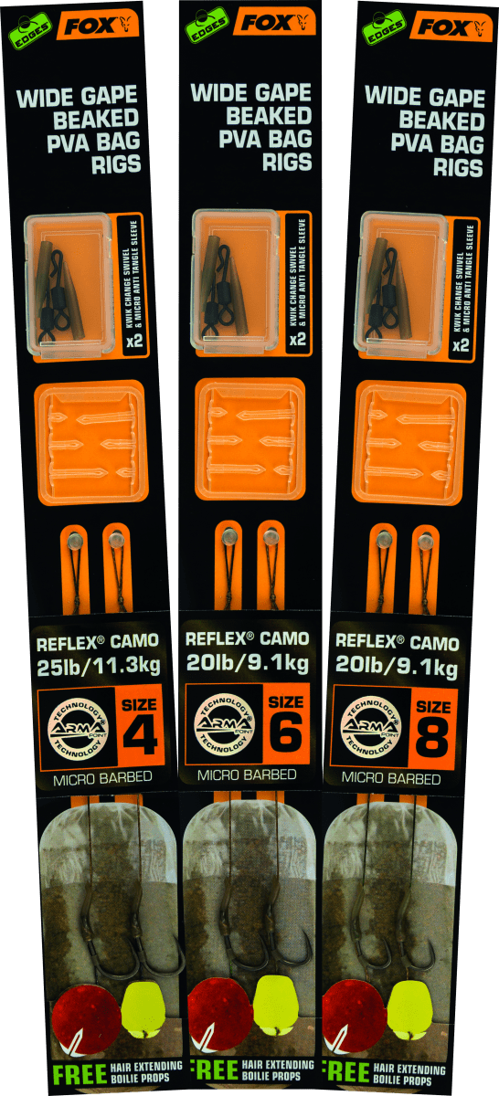 Montajes listos con PVA de boca ancha y pico Edges Wide Gape