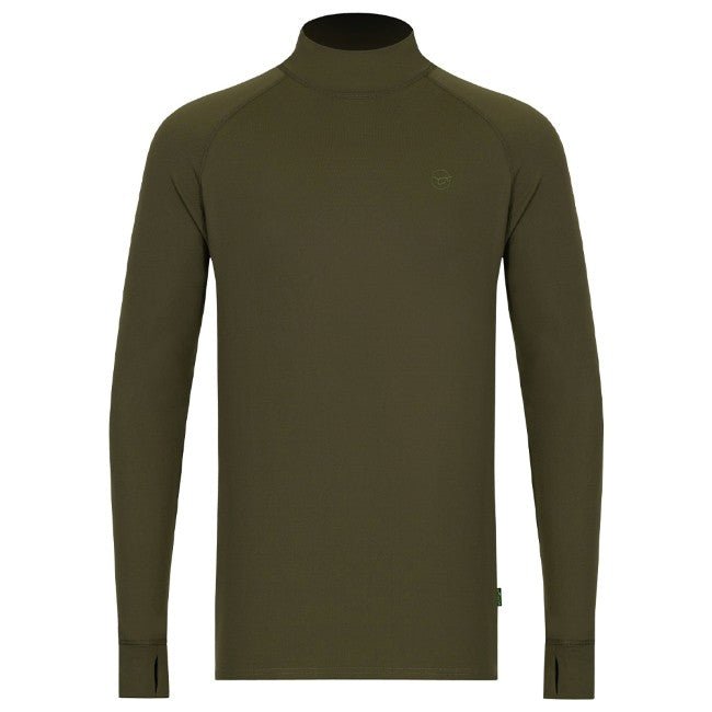 Korda Mock Neck Thermal LS Shirt - Dark Olive - KarperCentrale