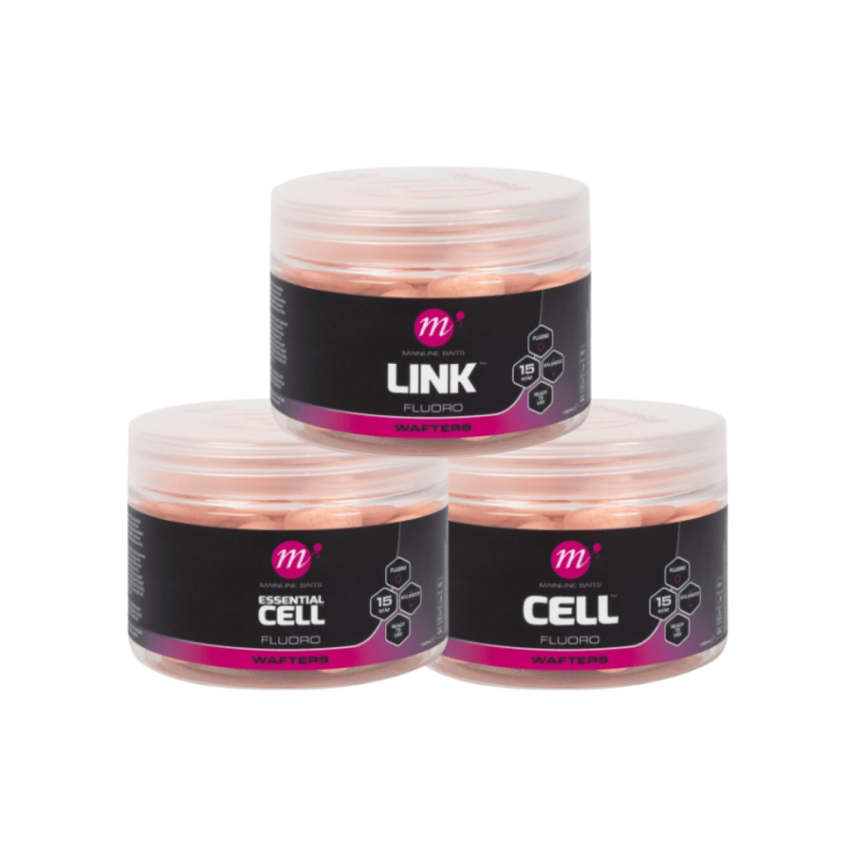 Mainline Link - Fluoro Wafters - 15mm - KarperCentrale