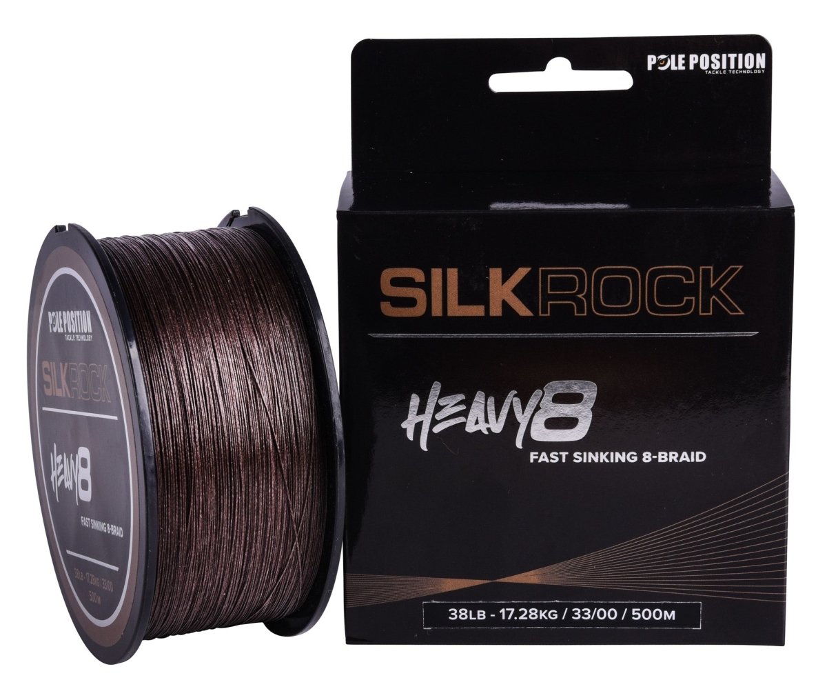 Pole Position Silkrock Heavy8 Fast Sinking Braid - 1000M - KarperCentrale