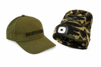 Gorro Camou LED + Gorra Verde Shimano