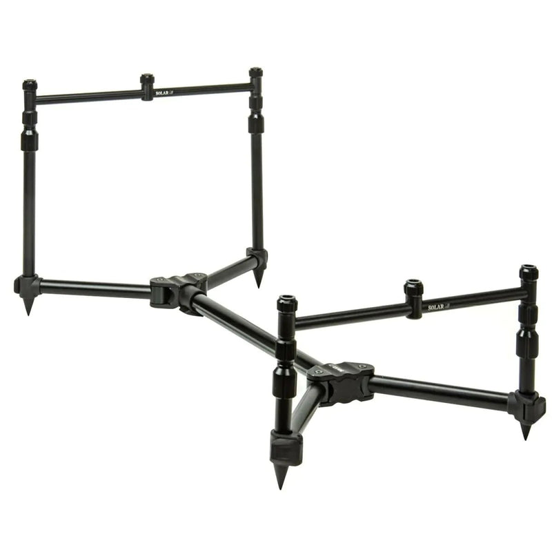 A1 - Soporte de Tierra - 3 Cañas - Aluminio - 2x Patas de 6'' + 2x Patas de 9''